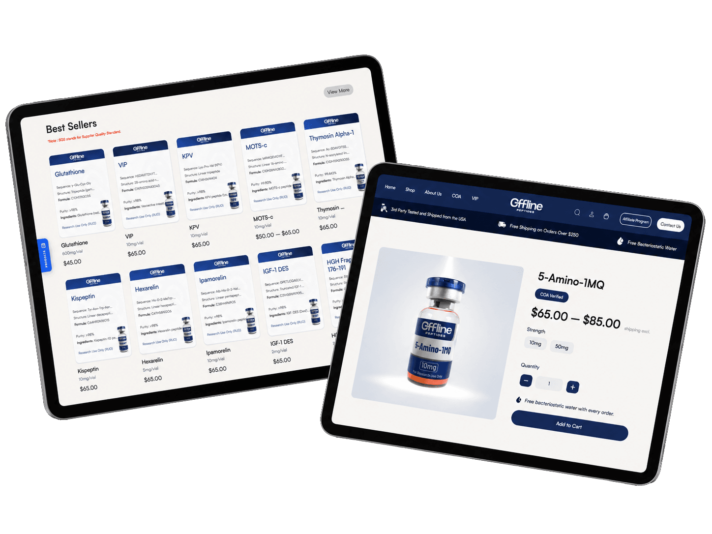 Offline Peptides Product Catalog