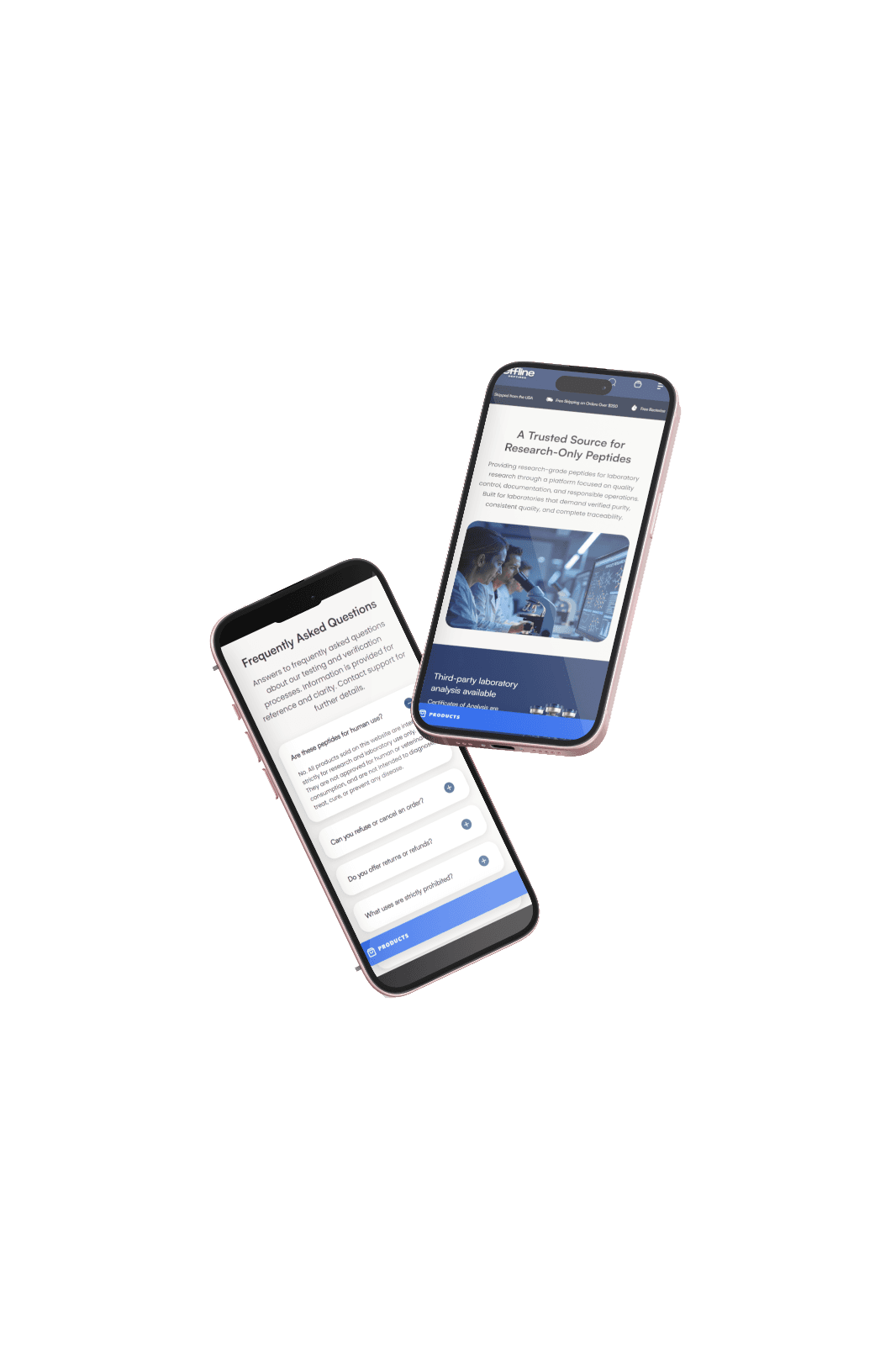 Offline Peptides Mobile View